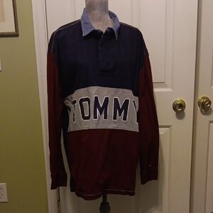 Tommy Hilfiger Men's Casual Shirt - Navy, Burgundy, Gray